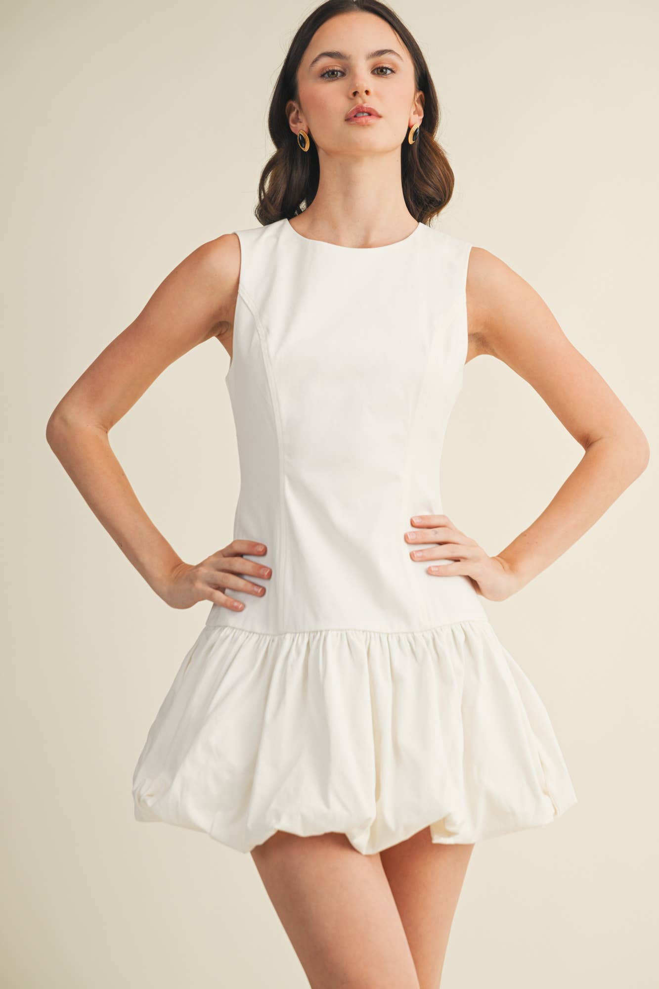 Structured Bodice Voluminous Bubble Dress