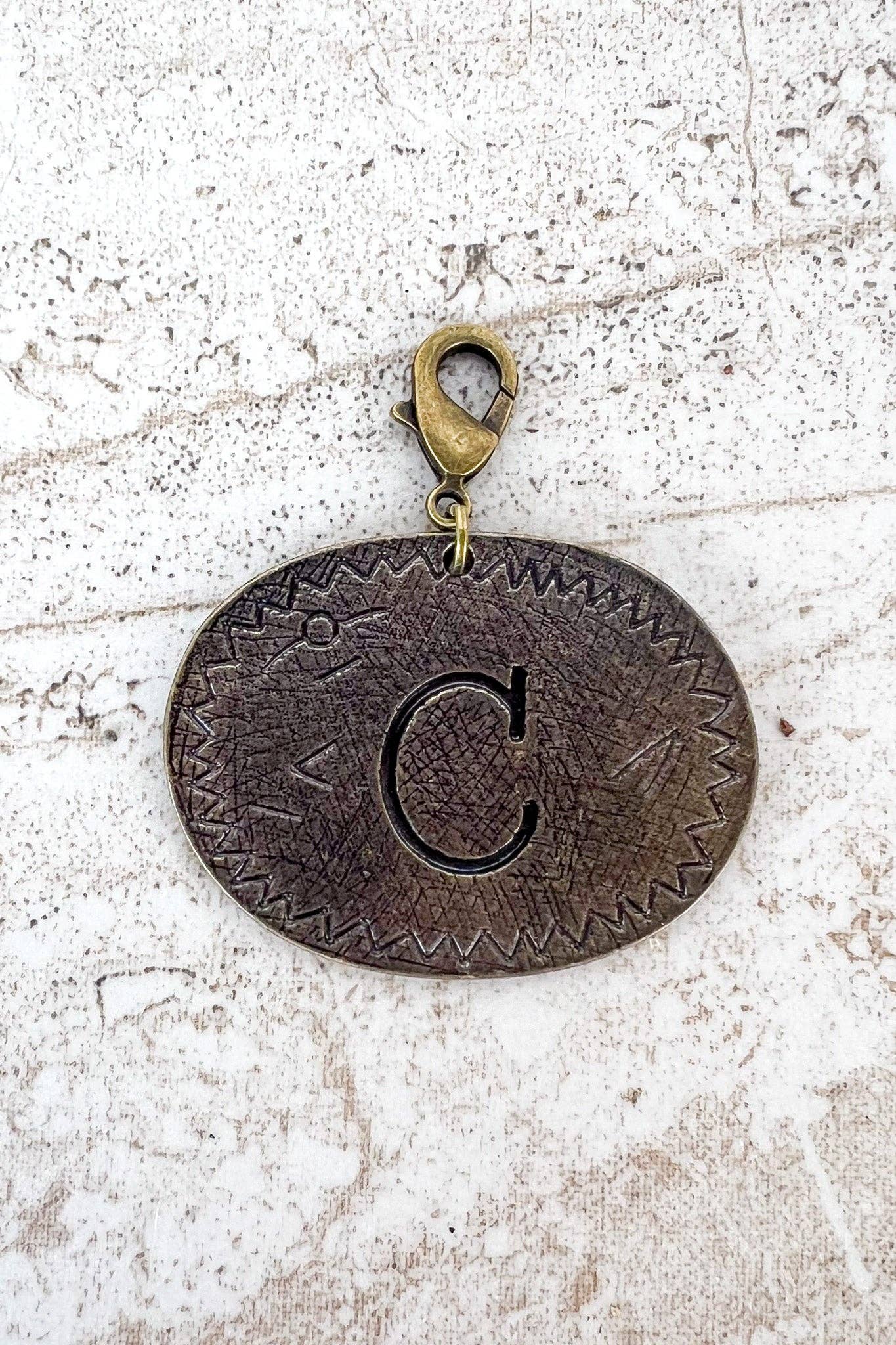 Bronze Oval Letter Charms