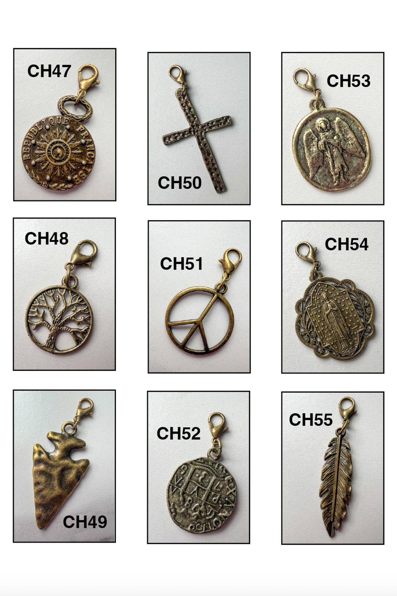 Bronze Icon Charms