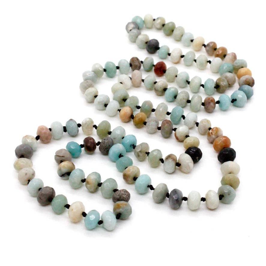 Amazonite Rondelle Bead Necklace