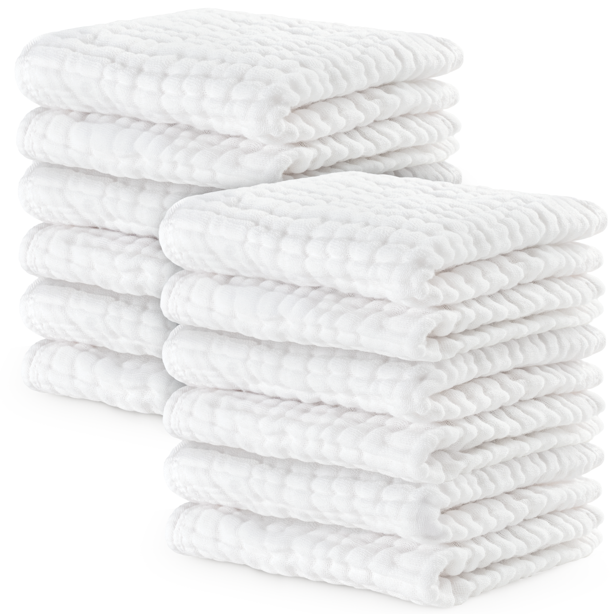 Comfycubs | 
Muslin Baby Washcloths, Soft 10"x10" ( 6 Pack)