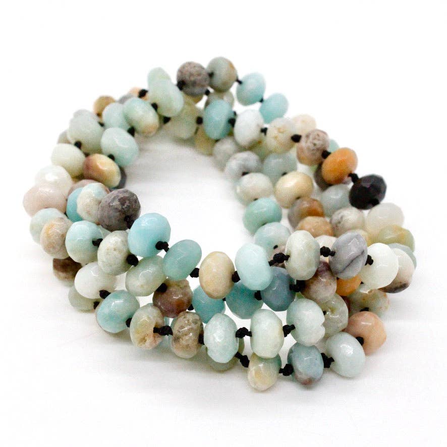 Amazonite Rondelle Bead Necklace