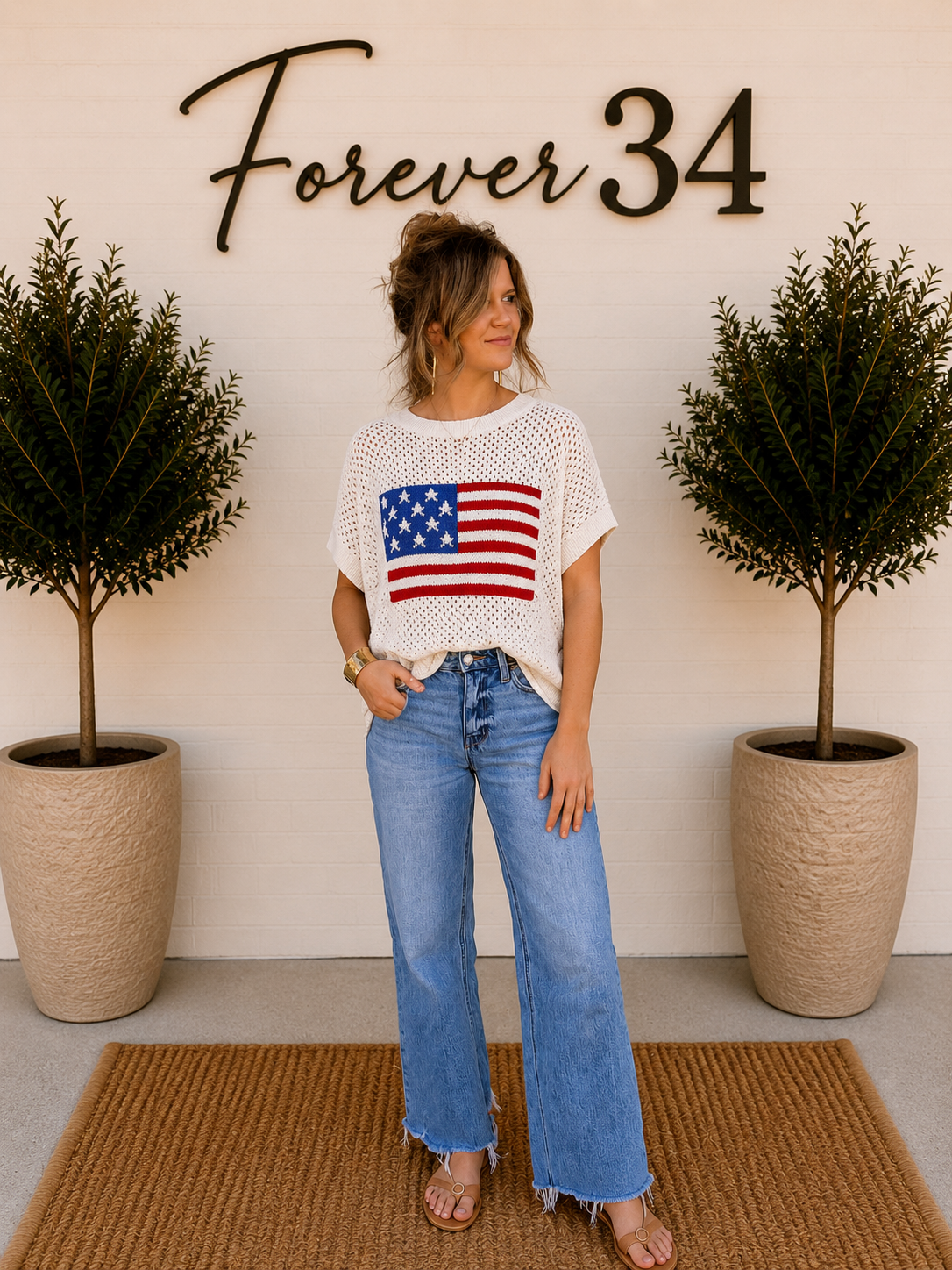 American Flag Sweater