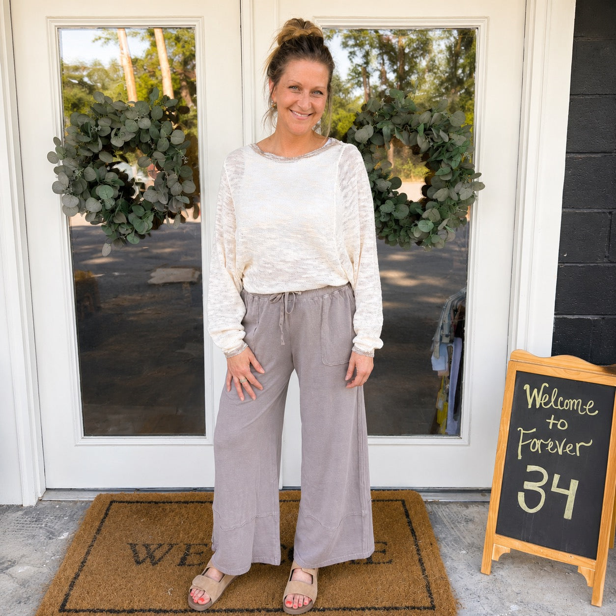 Mineral Washed Wide Leg