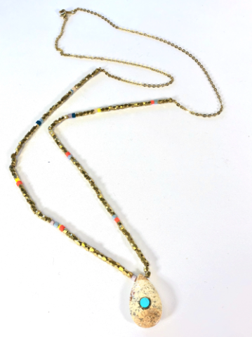 Delicate Beaded Long Necklace