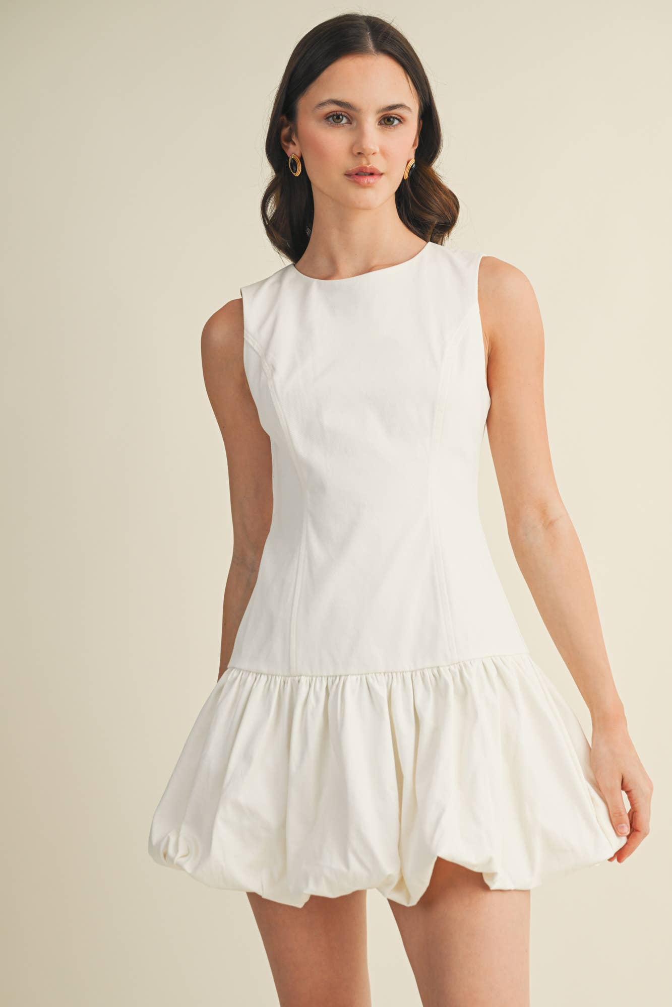 Structured Bodice Voluminous Bubble Dress