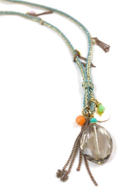 Crystal Drop Chain Necklace -The Classics Collection- N2-779
