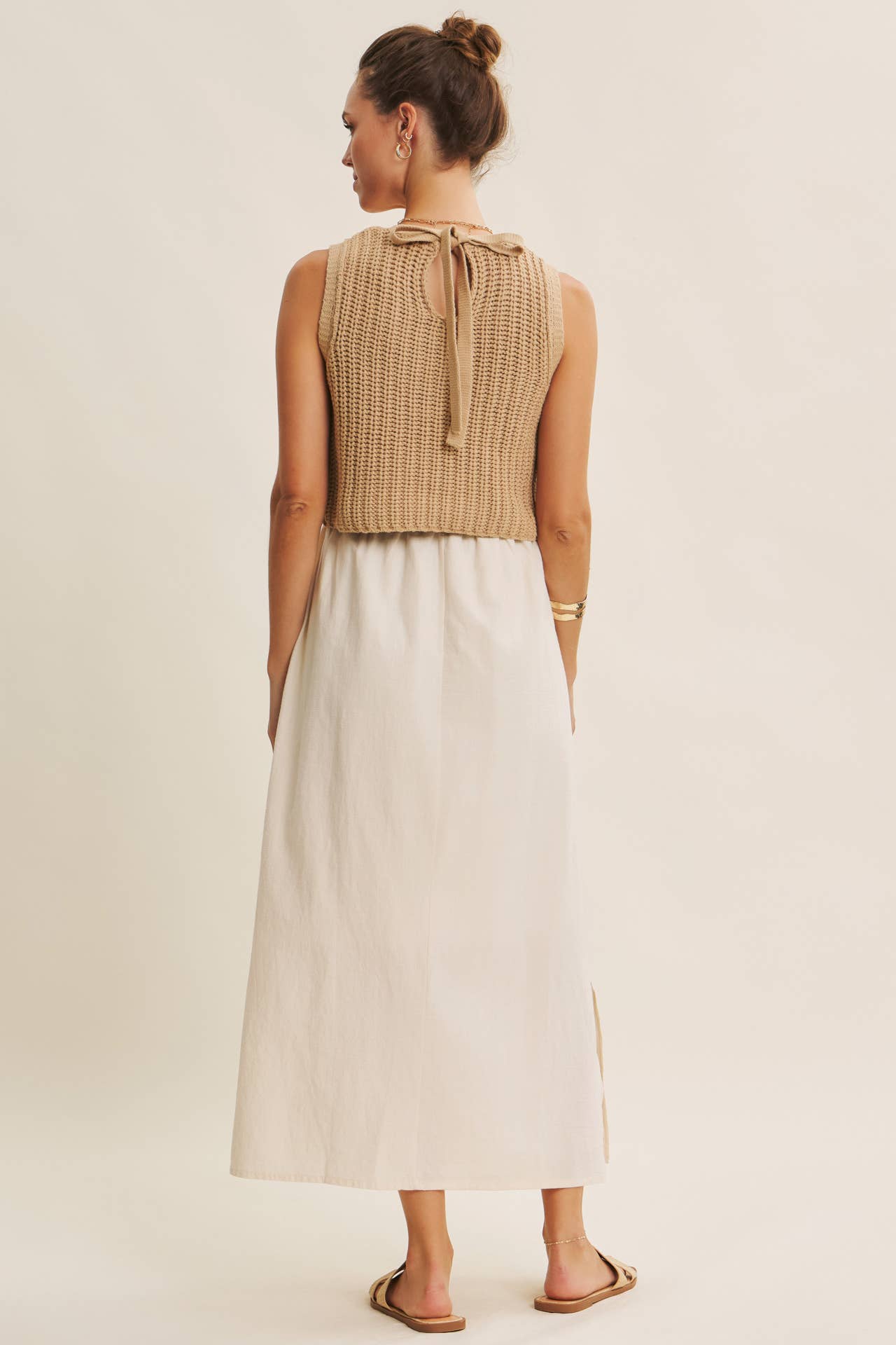 TRUE CUSTOMER FAVORITE CHUNKY SWEATER TWOFER MIDI DRESS