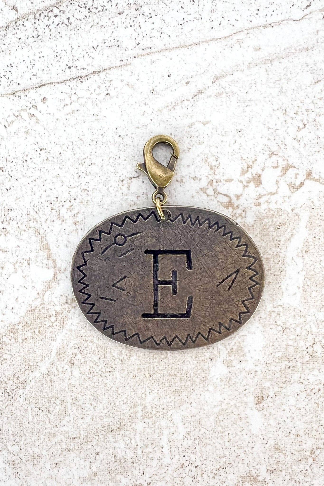 Bronze Oval Letter Charms