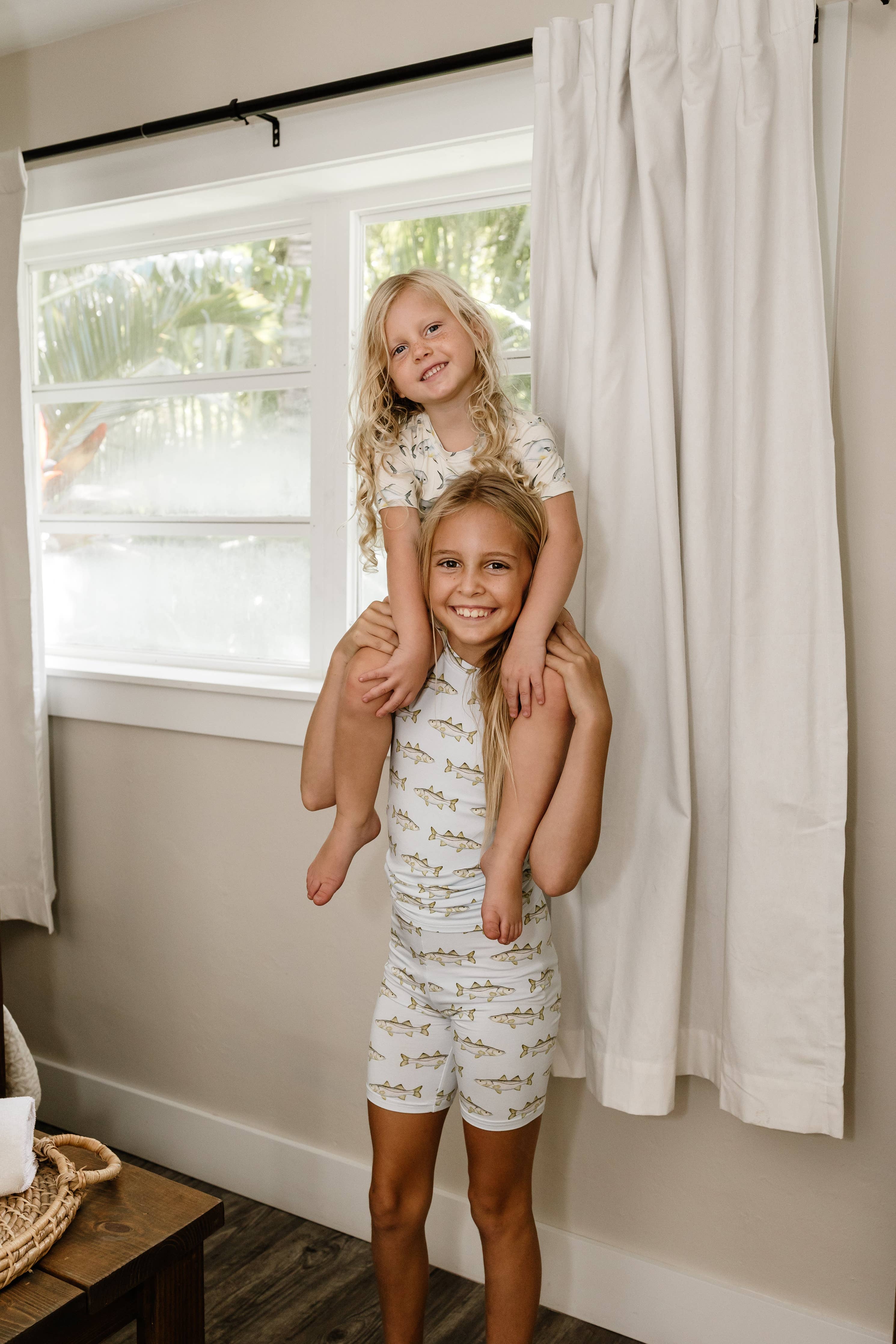 Redfish OR Tarpon Short Sleeve with Shorts Two Piece Sets (2T- 7/8)