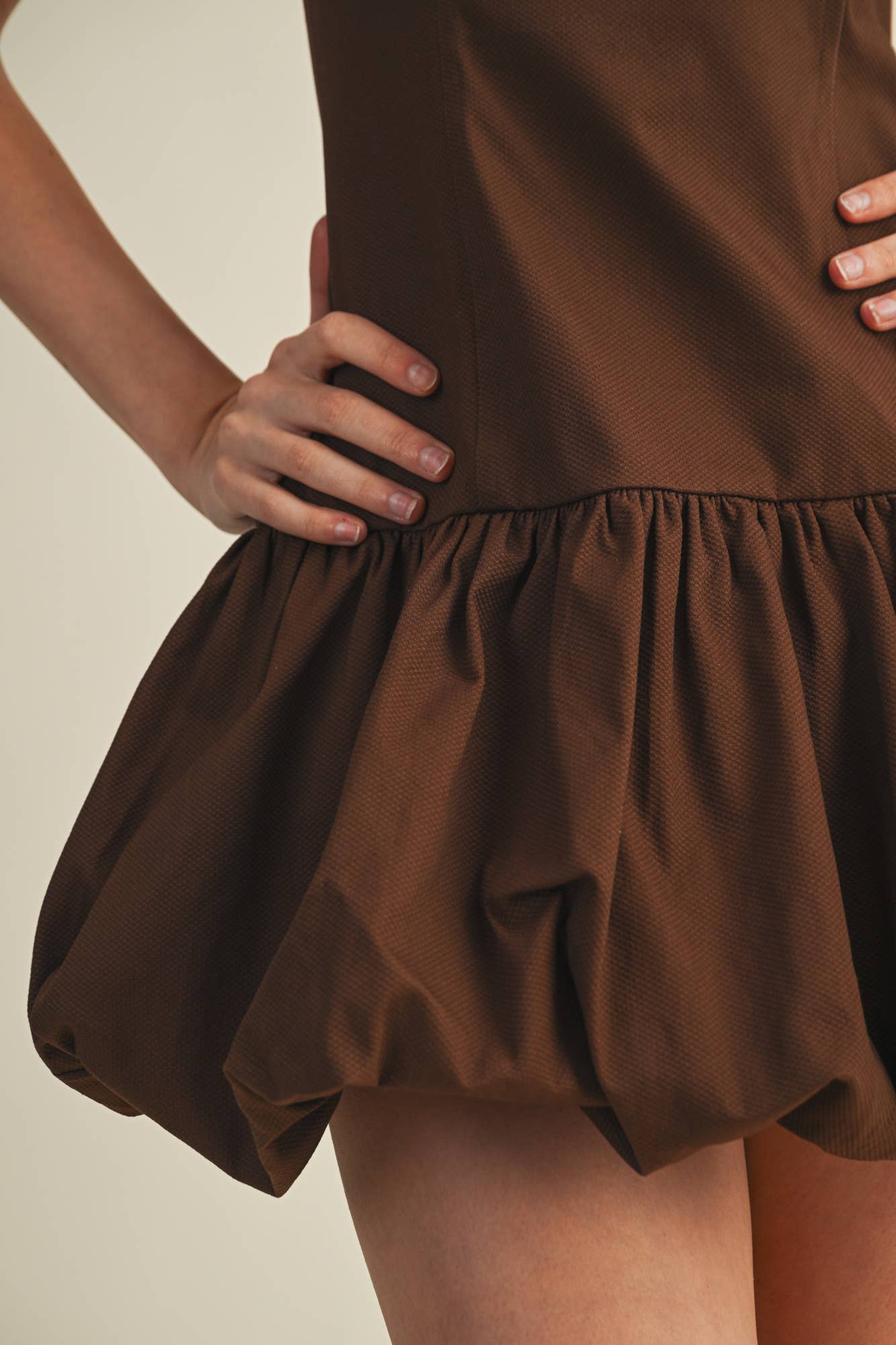 Structured Bodice Voluminous Bubble Dress