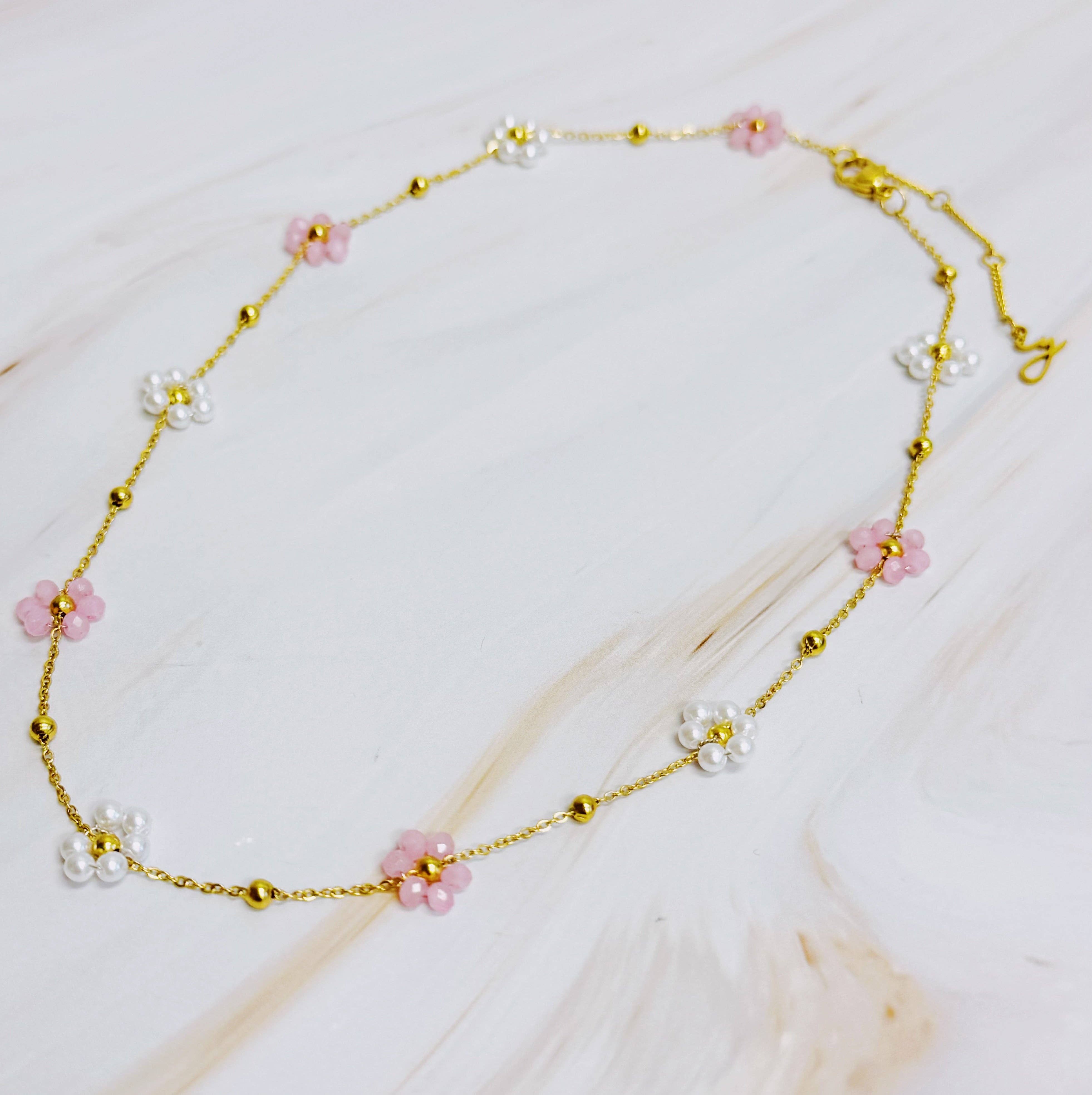 Pearl And Glass Bead Necklace