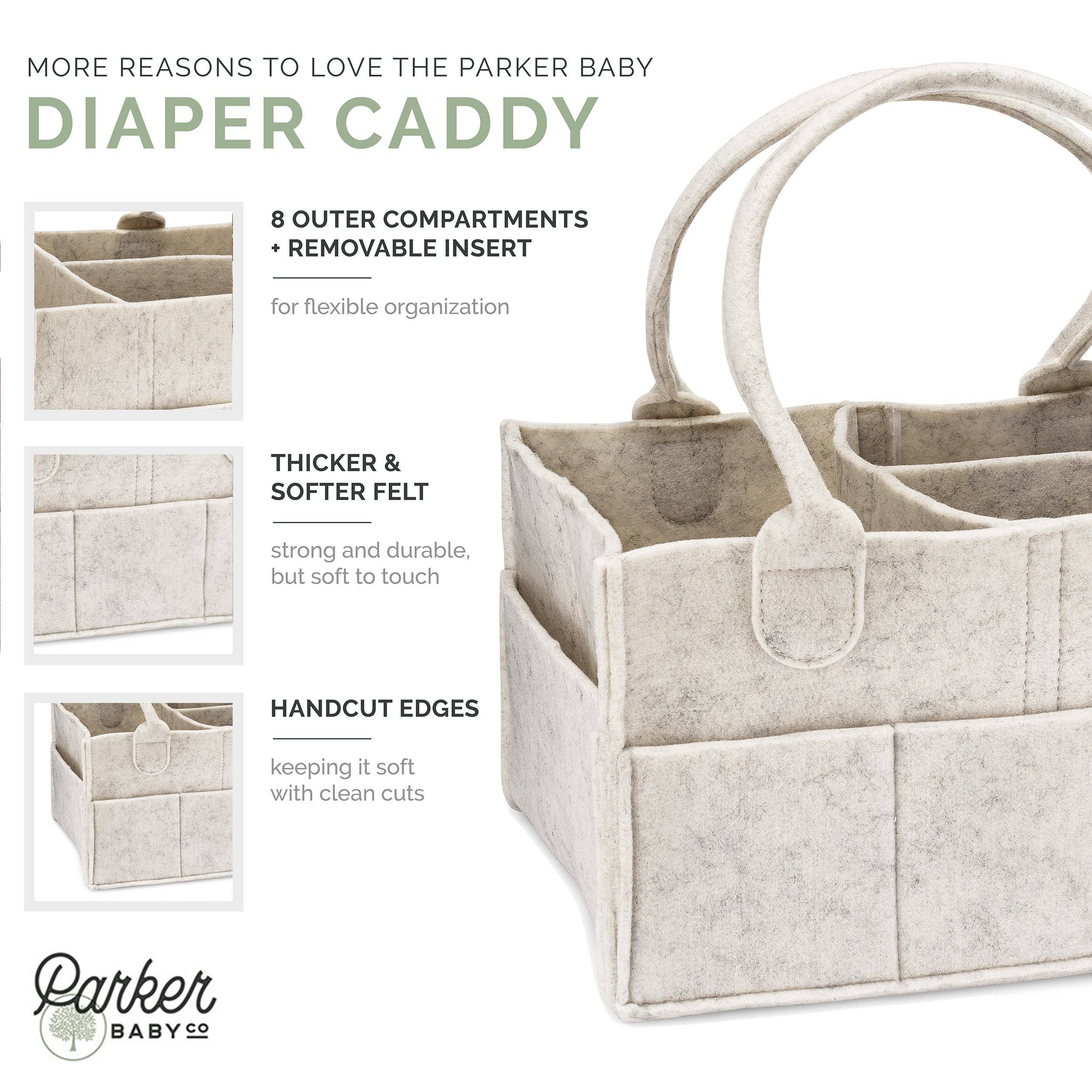 Parker Baby | 
Small Diaper Caddy in White