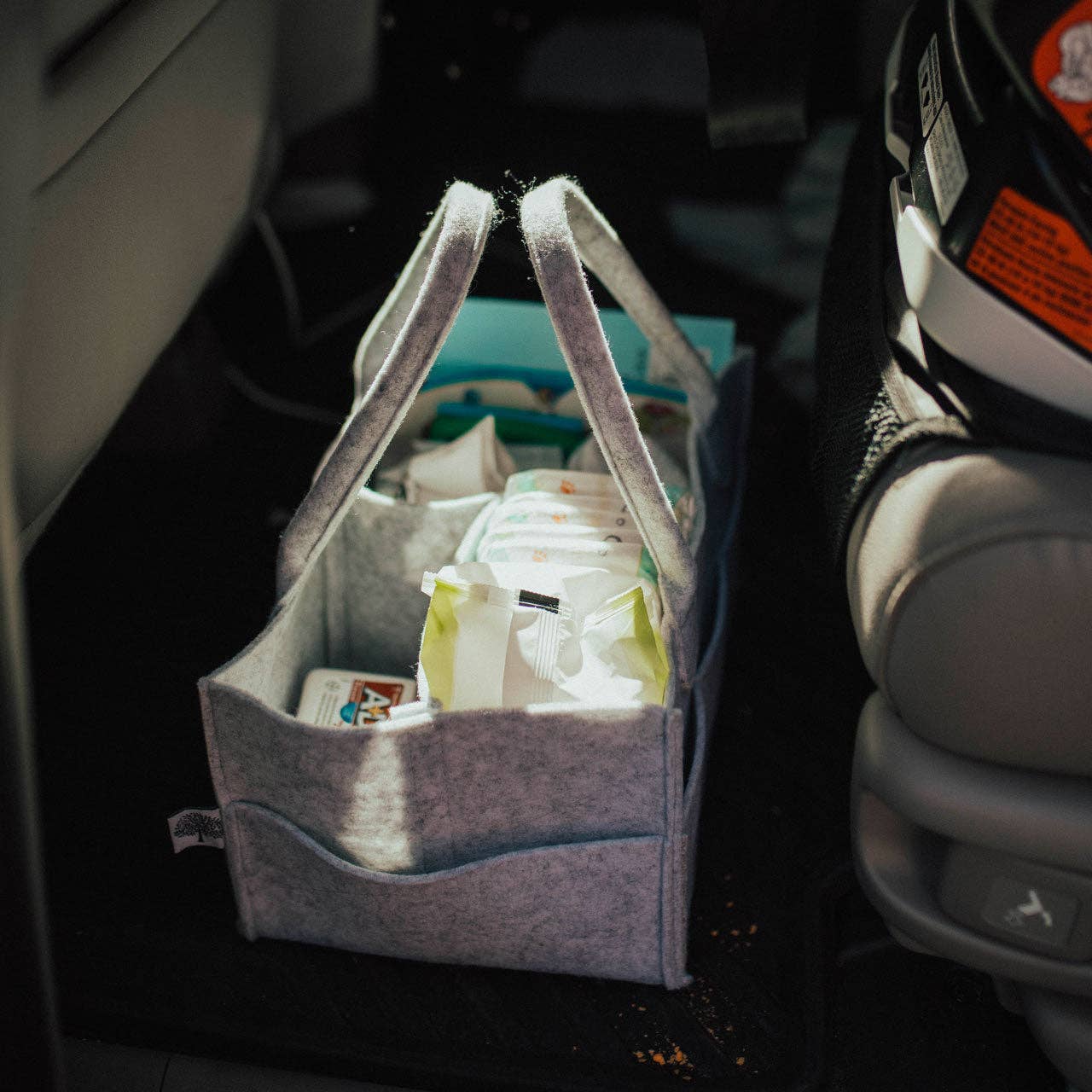 Parker Baby | 
Small Diaper Caddy in White