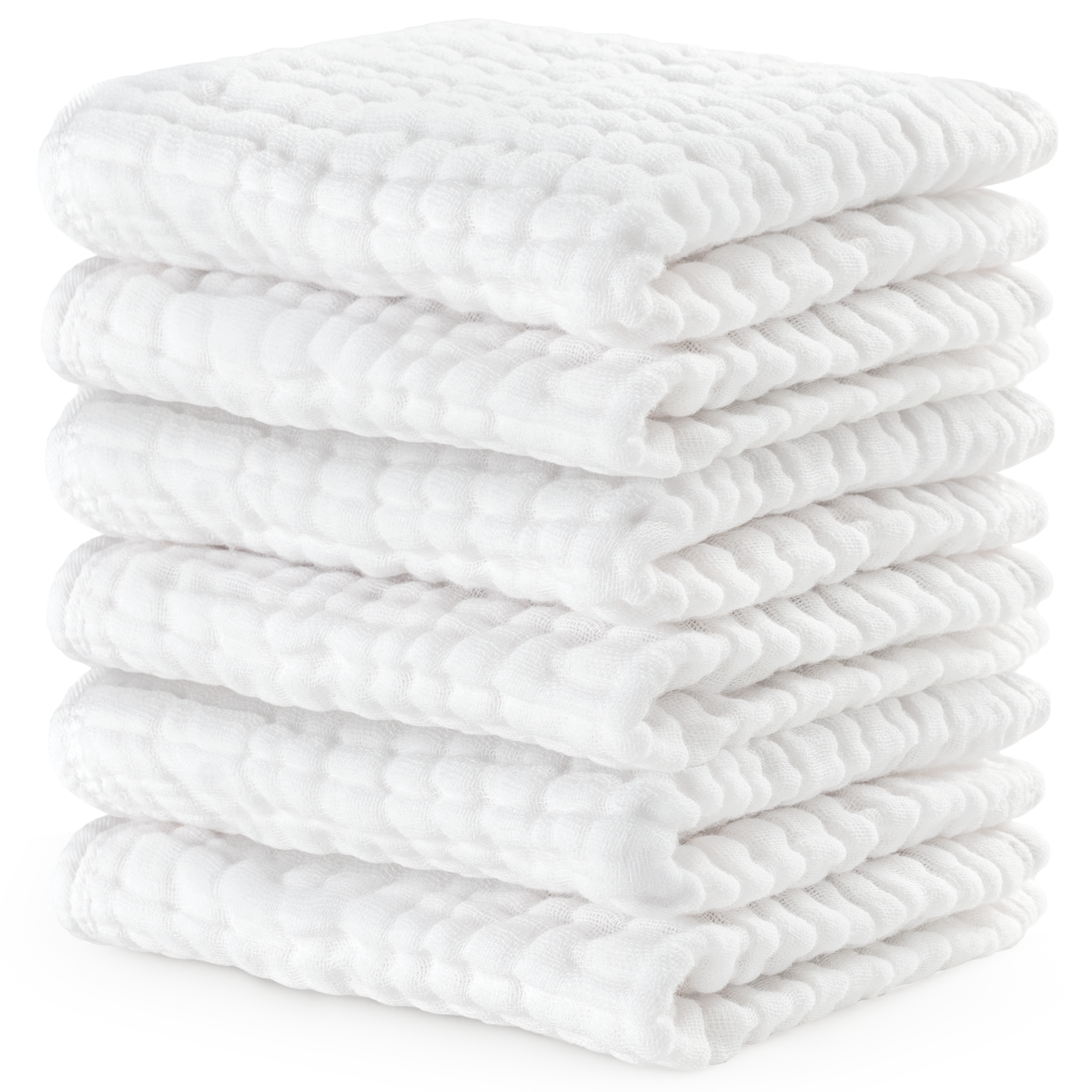 Comfycubs | 
Muslin Baby Washcloths, Soft 10"x10" ( 6 Pack)