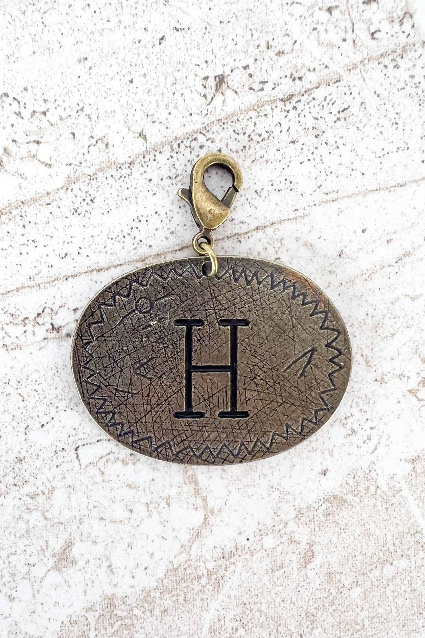 Bronze Oval Letter Charms