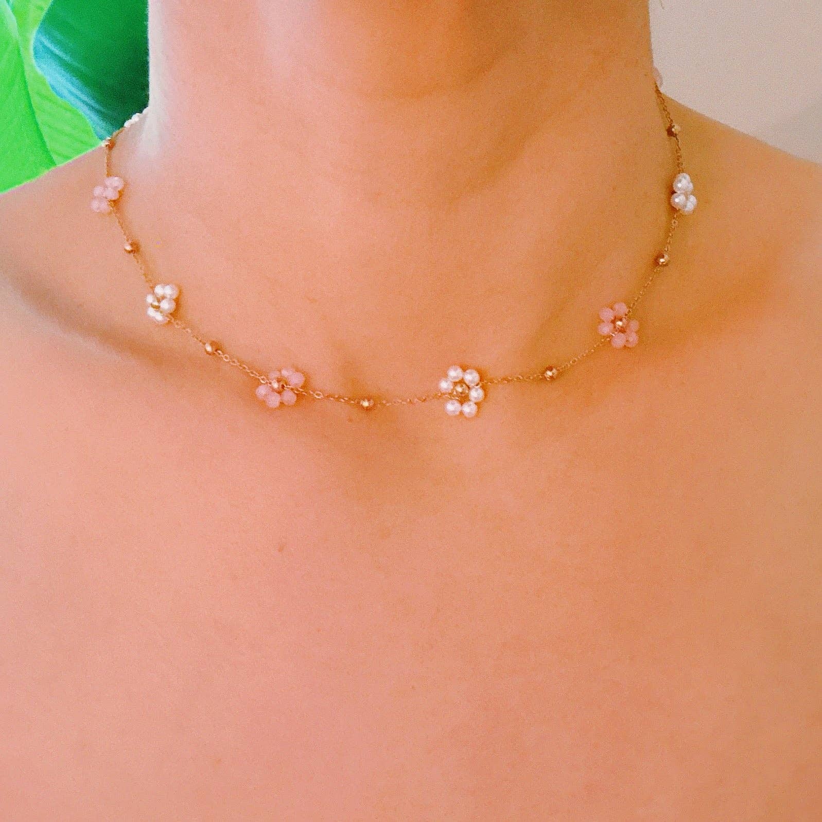 Pearl And Glass Bead Necklace