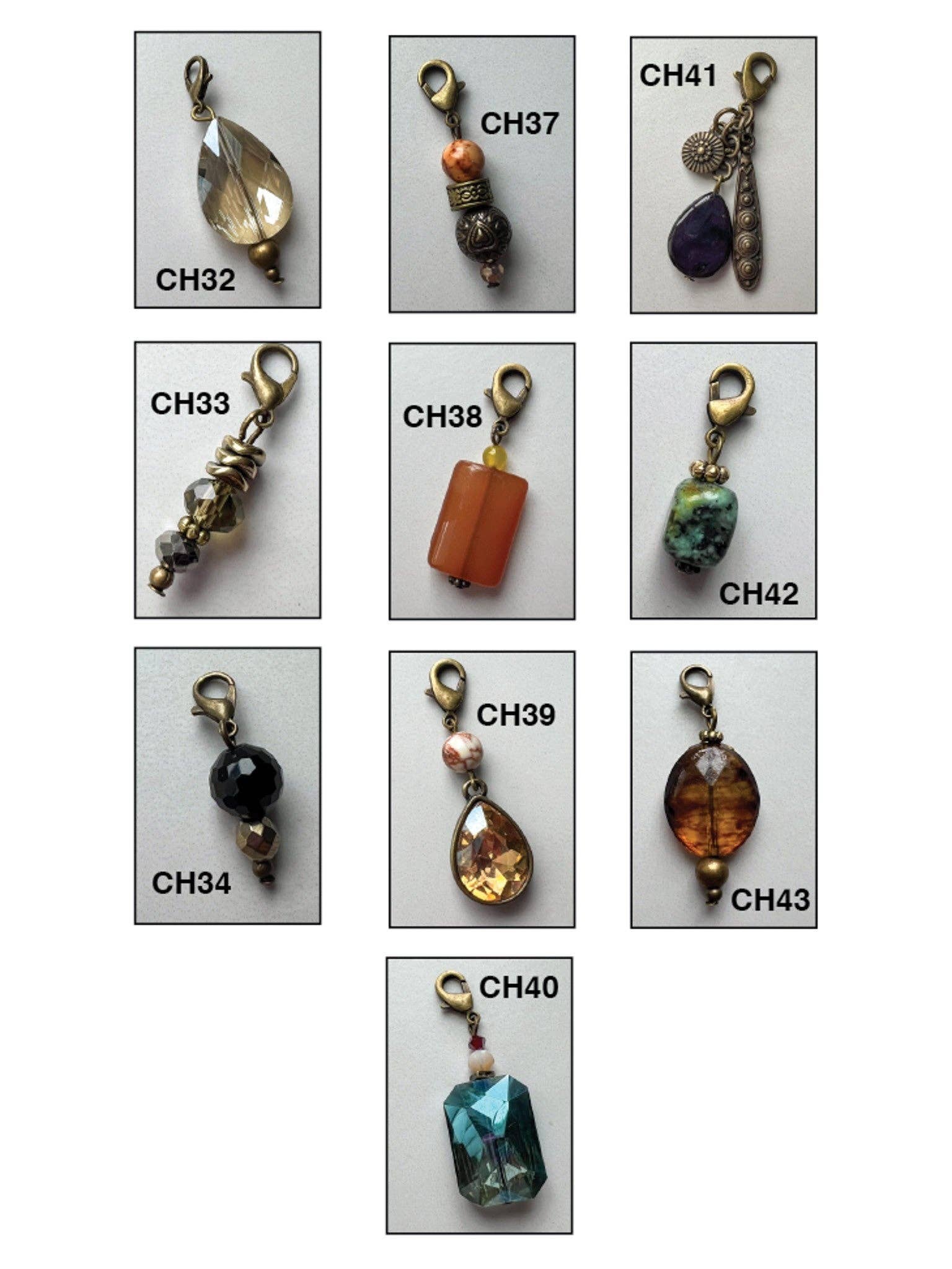 Bronze Stone Charms