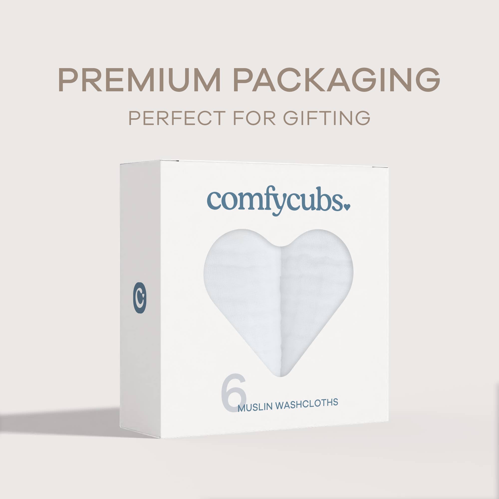 Comfycubs | 
Muslin Baby Washcloths, Soft 10"x10" ( 6 Pack)