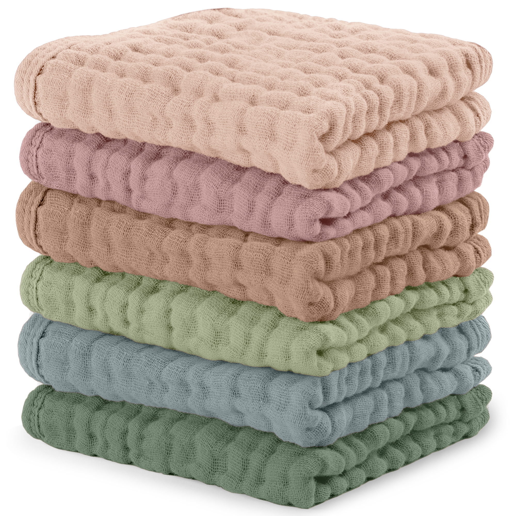 Comfycubs | 
Muslin Baby Washcloths, Soft 10"x10" ( 6 Pack)