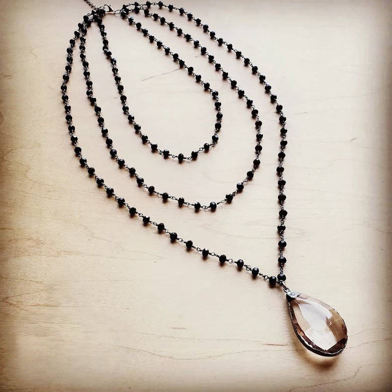 Glass Beaded Triple Strand