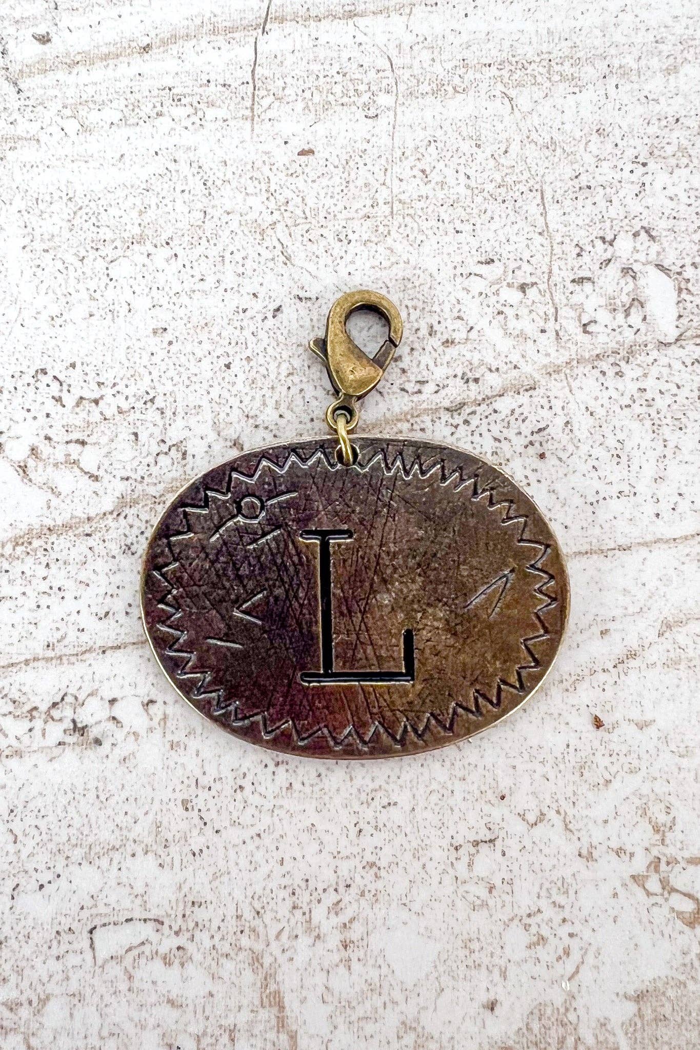 Bronze Oval Letter Charms
