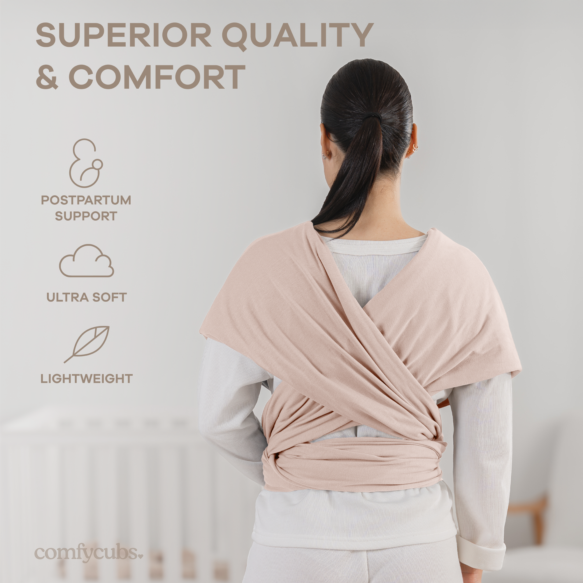 Comfycubs | 
Soft & Secure Infant Wrap Carrier
